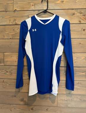 Under Armour HeatGear Women's Powerhouse Royal Blue White Size Small